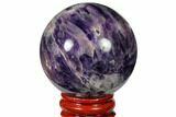 Polished Chevron Amethyst Sphere #124527-1